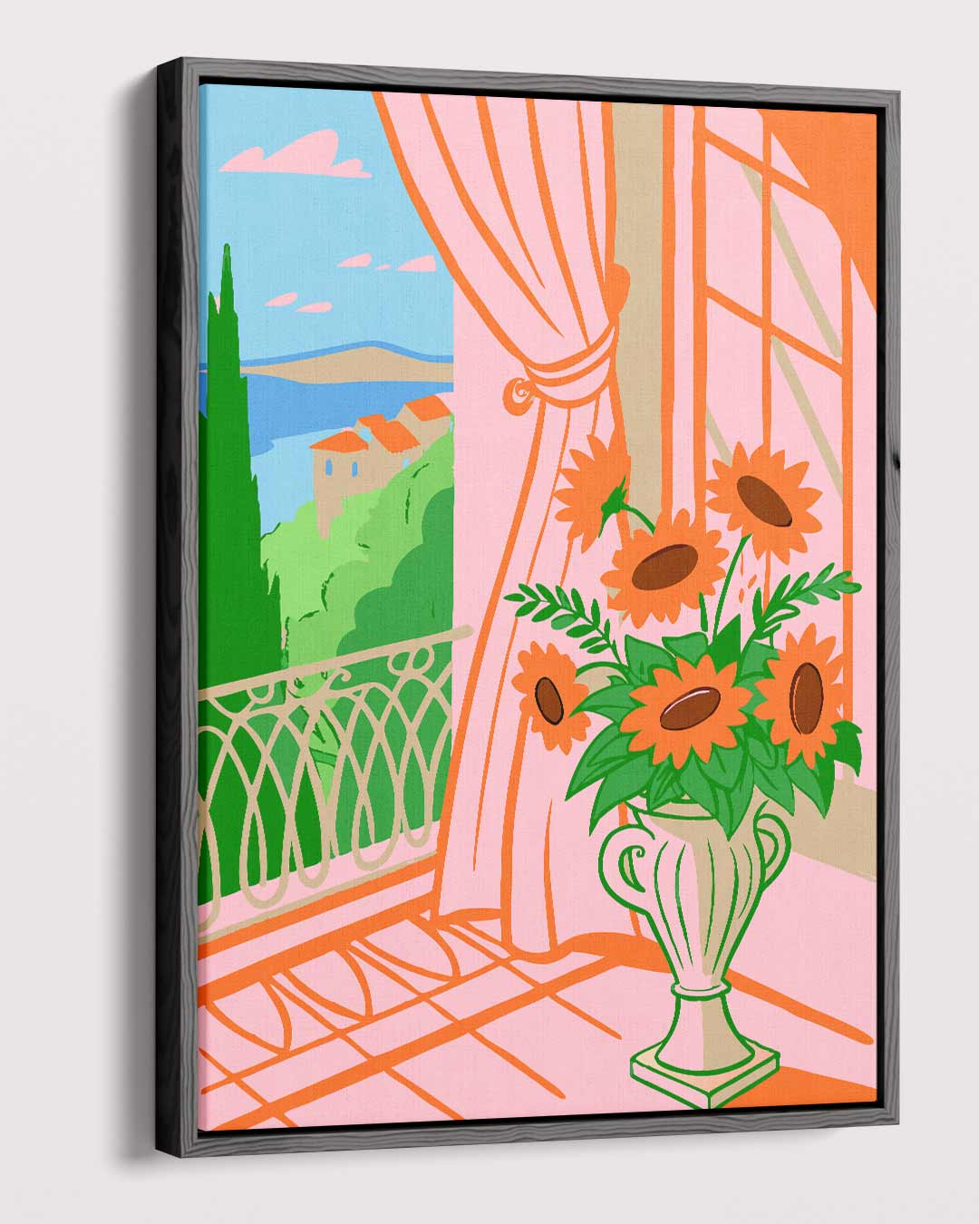 Zomerse Bloemenpracht Kunstwerk-canvas-dibond-plexiglas-wanddecoratie-WallArtistic
