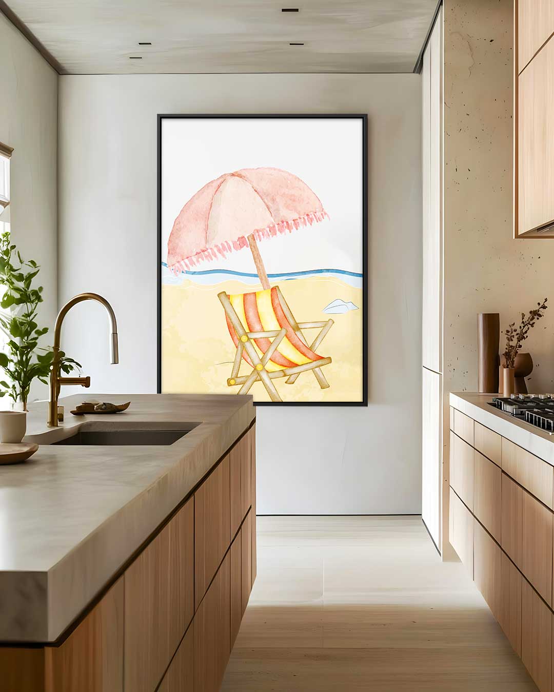 Zomerse Stranddag Kunstwerk-canvas-dibond-plexiglas-wanddecoratie-WallArtistic