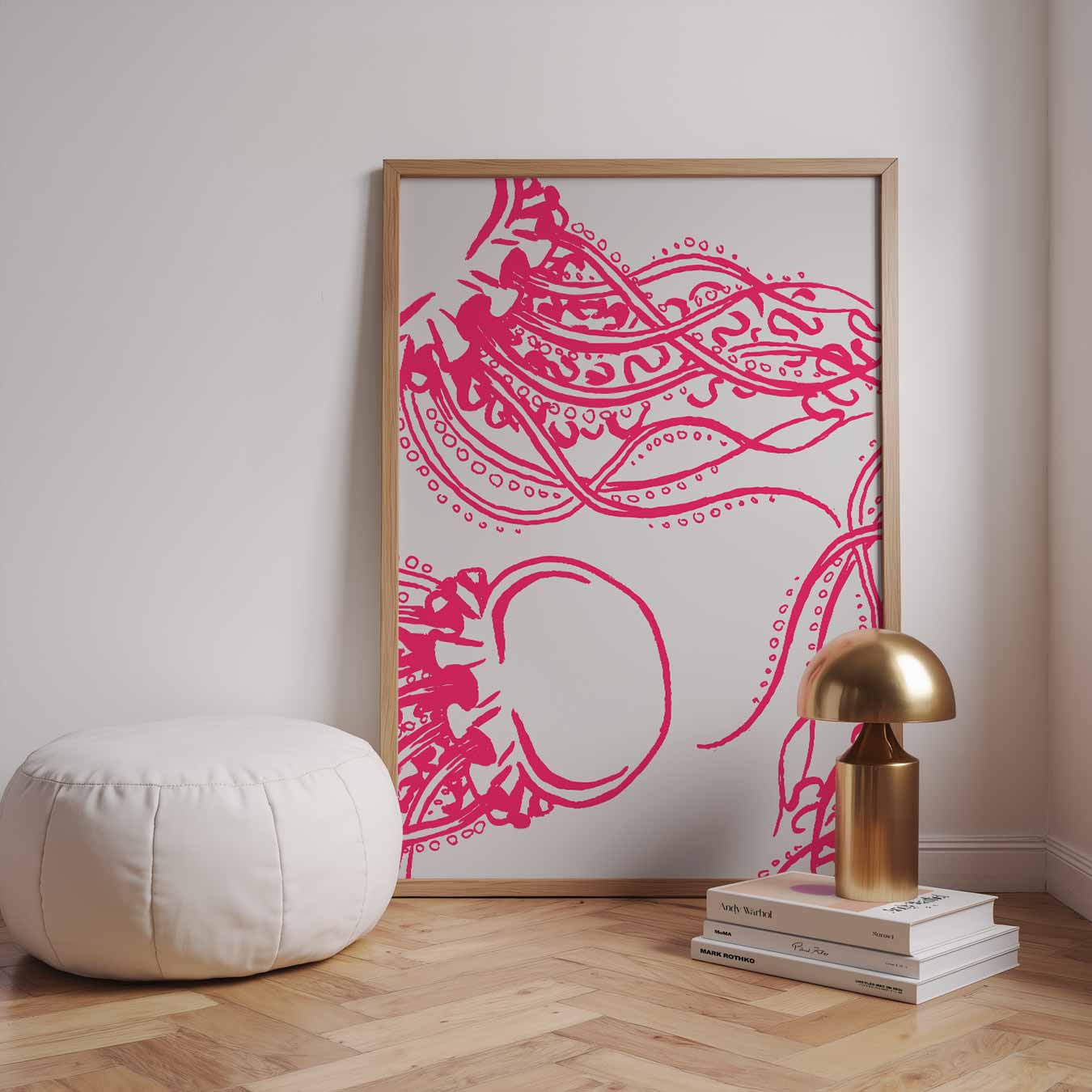 Vrolijke Octopus Kunstposter-WallArtistic