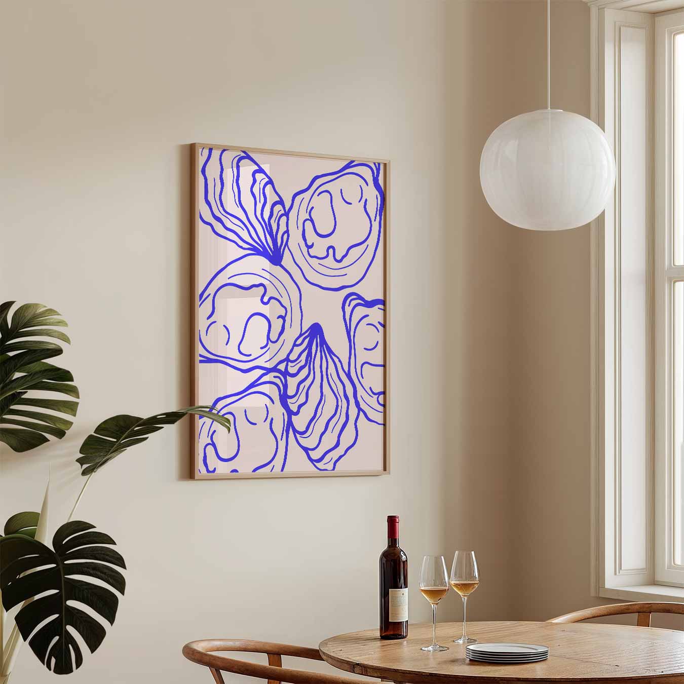 Moderne Oester Illustratie Poster-WallArtistic
