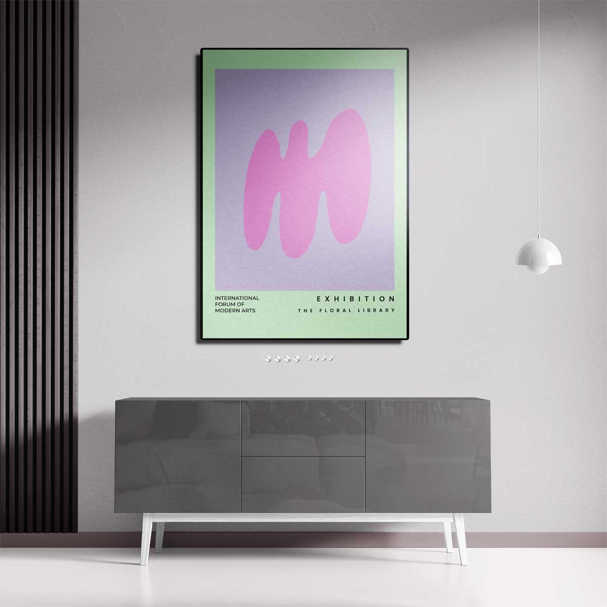 Abstracte Bloemvormen Kunstwerk-canvas-dibond-plexiglas-wanddecoratie-WallArtistic