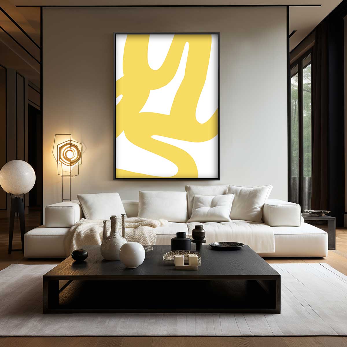 Zonnige Kronkelingen Kunstwerk-canvas-dibond-plexiglas-wanddecoratie-WallArtistic