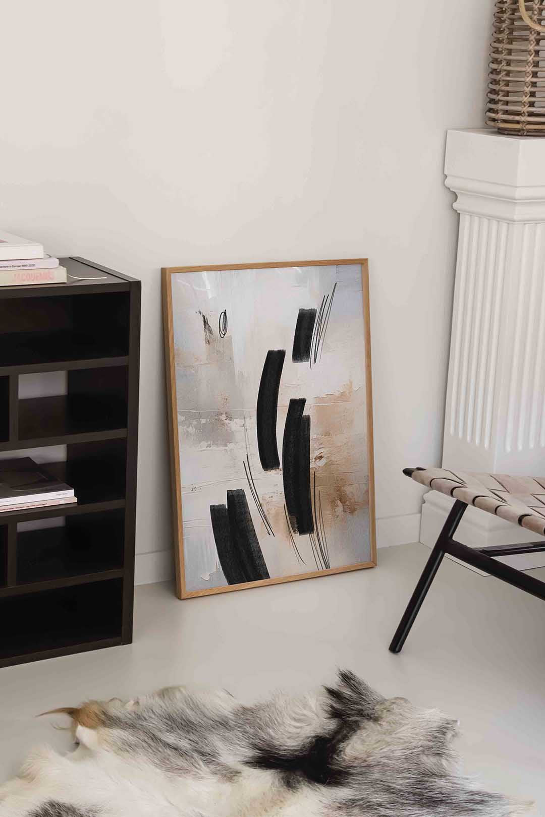 Abstracte zwarte vormen Poster