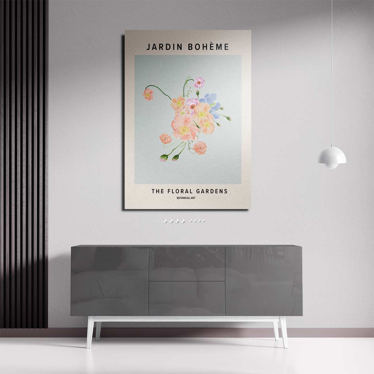 Bloemenweelde in Pastel Kunstwerk-canvas-dibond-plexiglas-wanddecoratie-WallArtistic