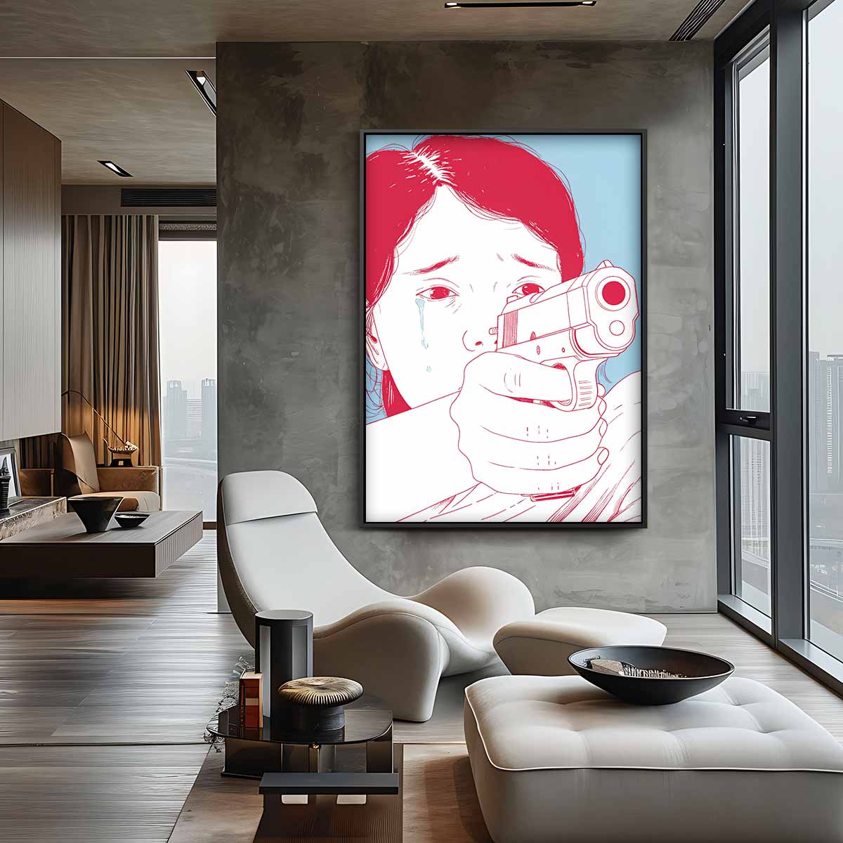 Abstract kunstwerk Kunstwerk-canvas-dibond-plexiglas-wanddecoratie-WallArtistic