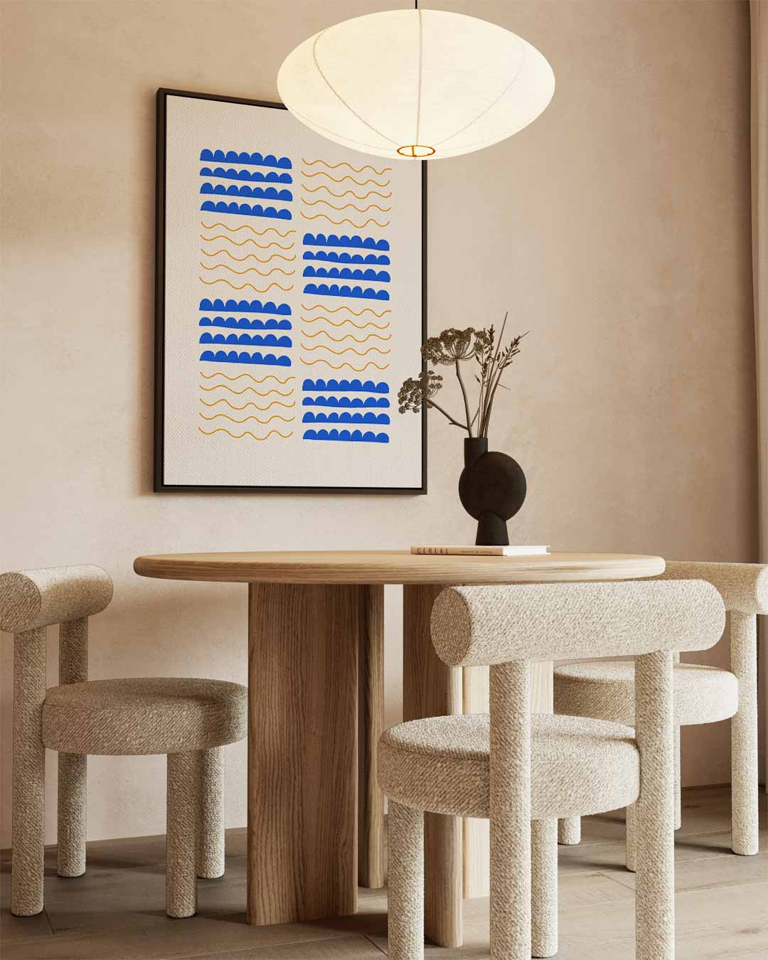 Golven en Boogjes Kunstwerk-canvas-dibond-plexiglas-wanddecoratie-WallArtistic