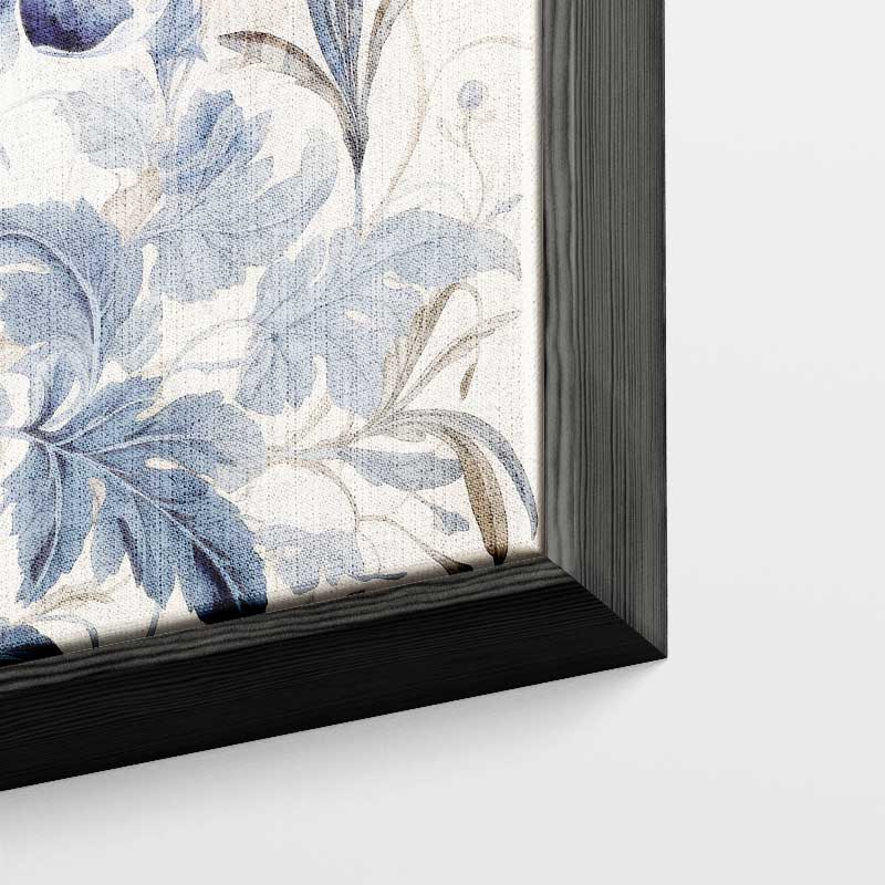 Dromerige Blauw-Witte Bloemen Kunstwerk-canvas-dibond-plexiglas-wanddecoratie-WallArtistic