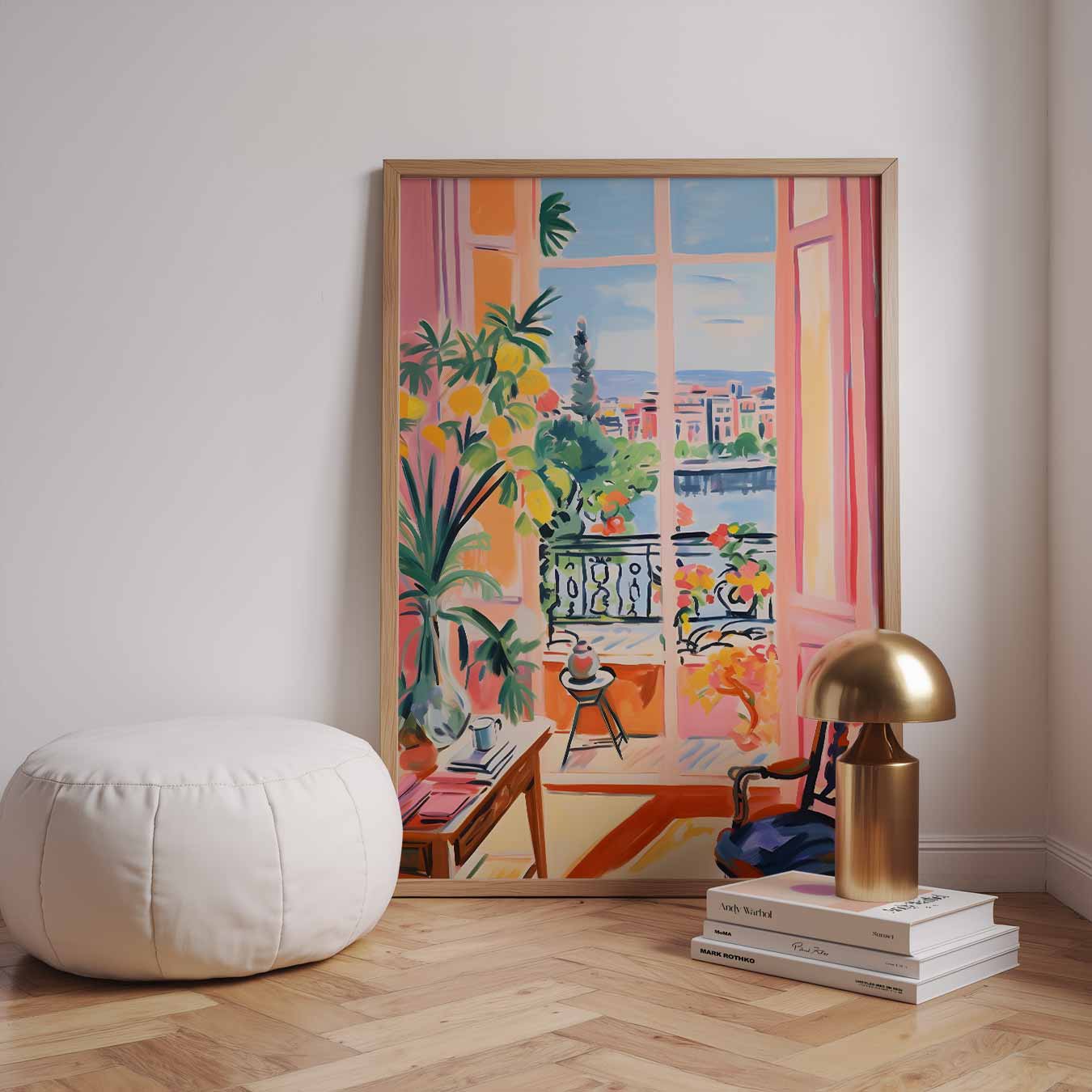 Zonnig Uitzicht Vanuit de Salon Poster-WallArtistic