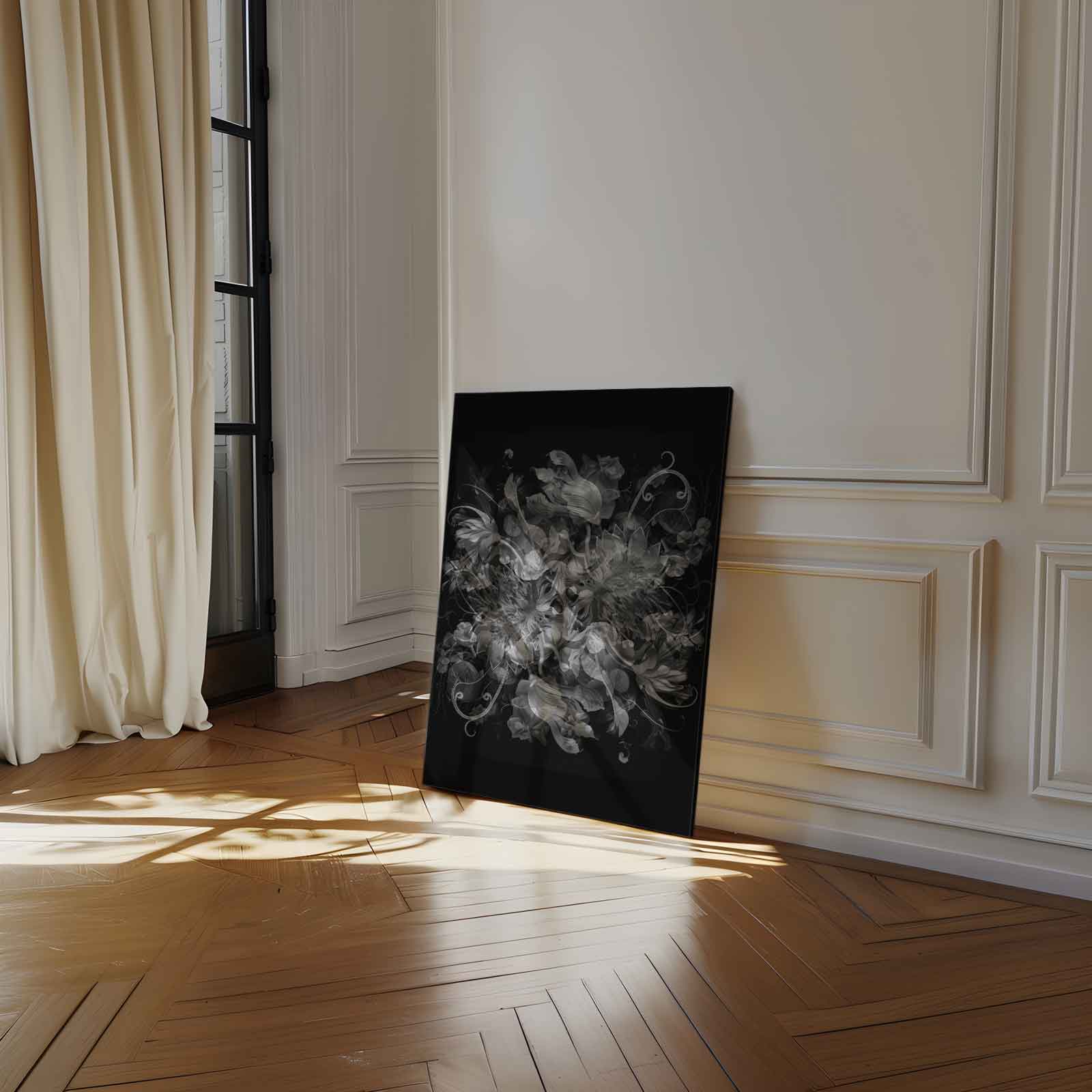 Mystieke Bloemenfantasie Kunstwerk-canvas-dibond-plexiglas-wanddecoratie-WallArtistic