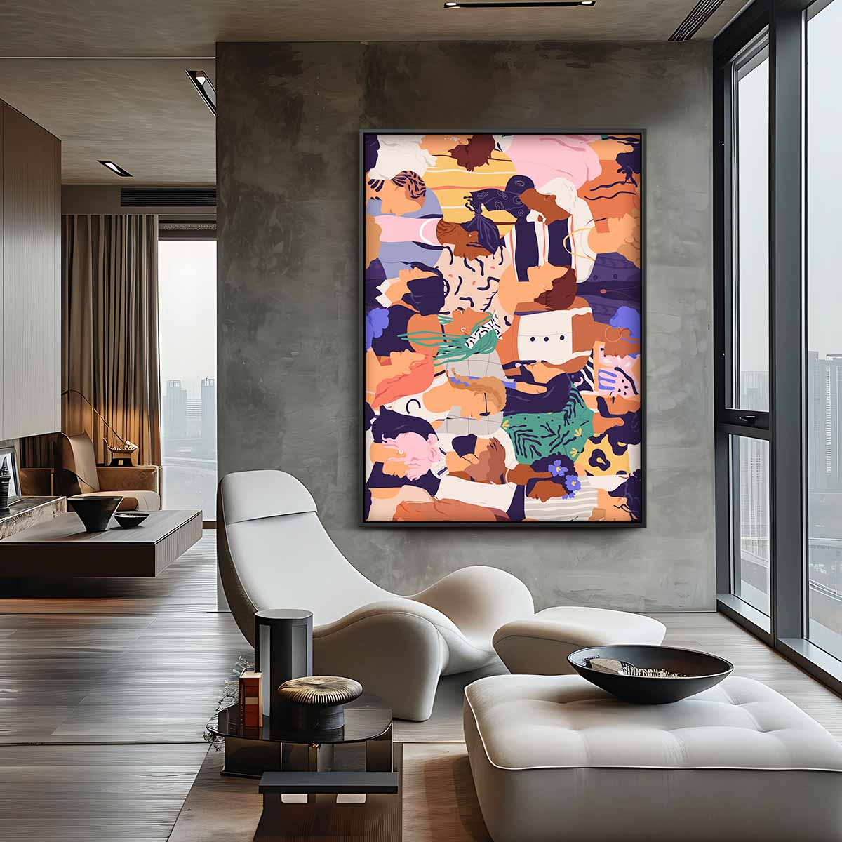 Kleurvolle Communicatie Kunstwerk-canvas-dibond-plexiglas-wanddecoratie-WallArtistic