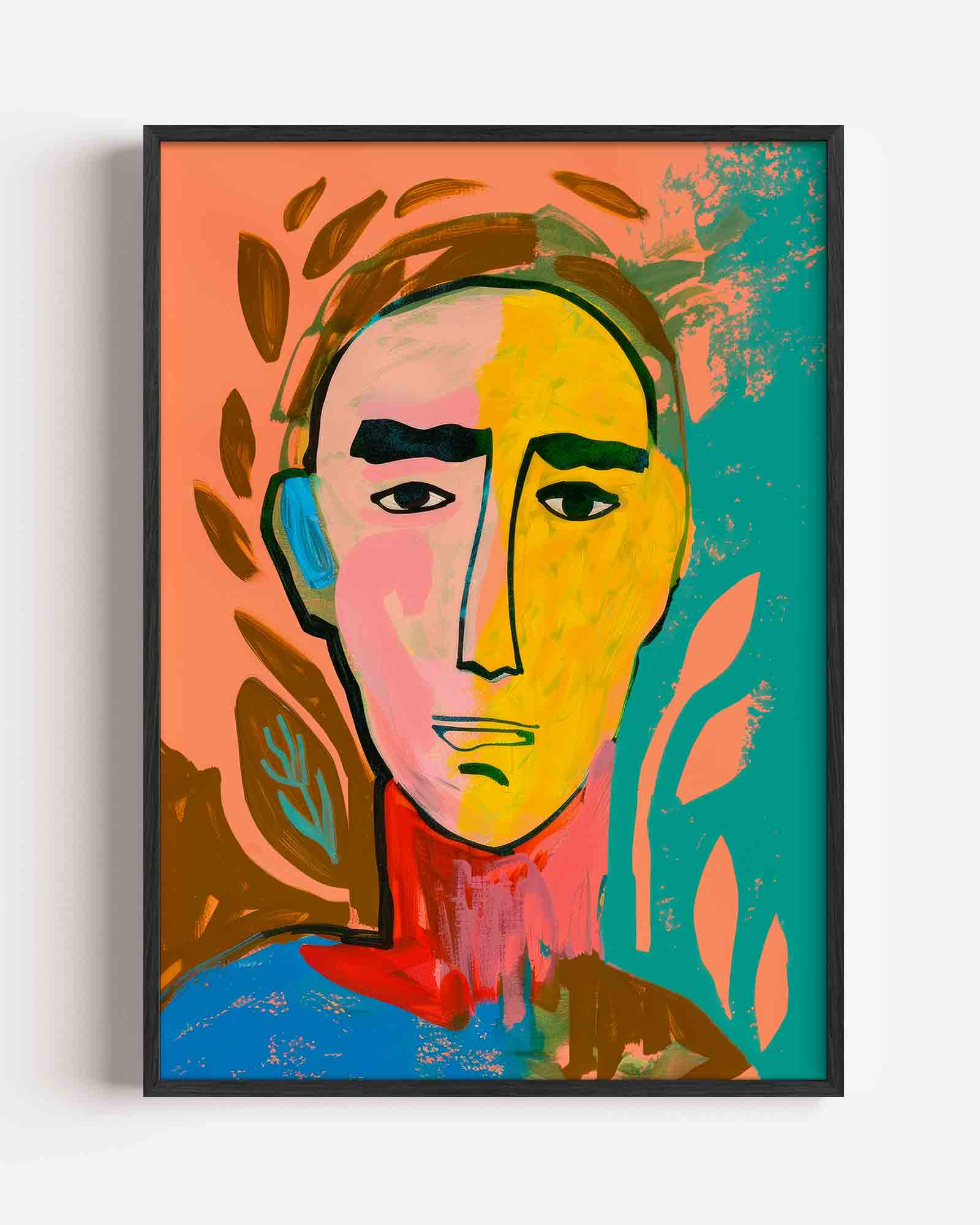 Abstract gezicht Poster