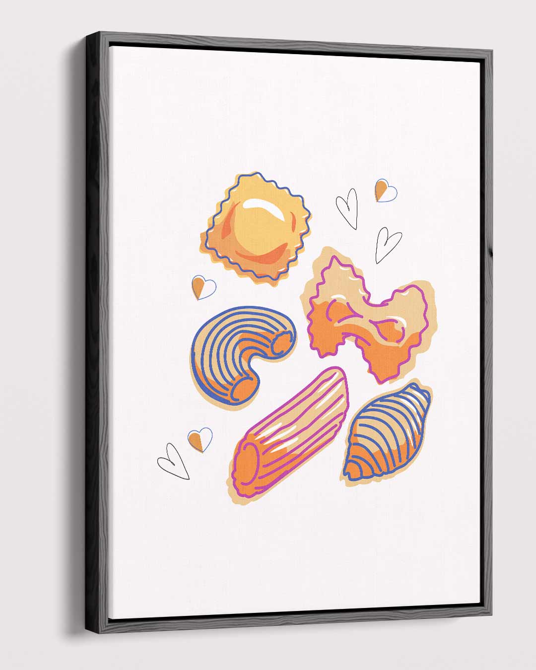 Pastelprachtig Pasta-ontwerp Kunstwerk-canvas-dibond-plexiglas-wanddecoratie-WallArtistic