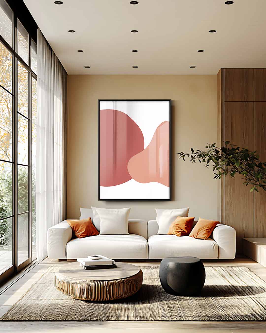 Harmonieuze Abstractie Kunstwerk-canvas-dibond-plexiglas-wanddecoratie-WallArtistic