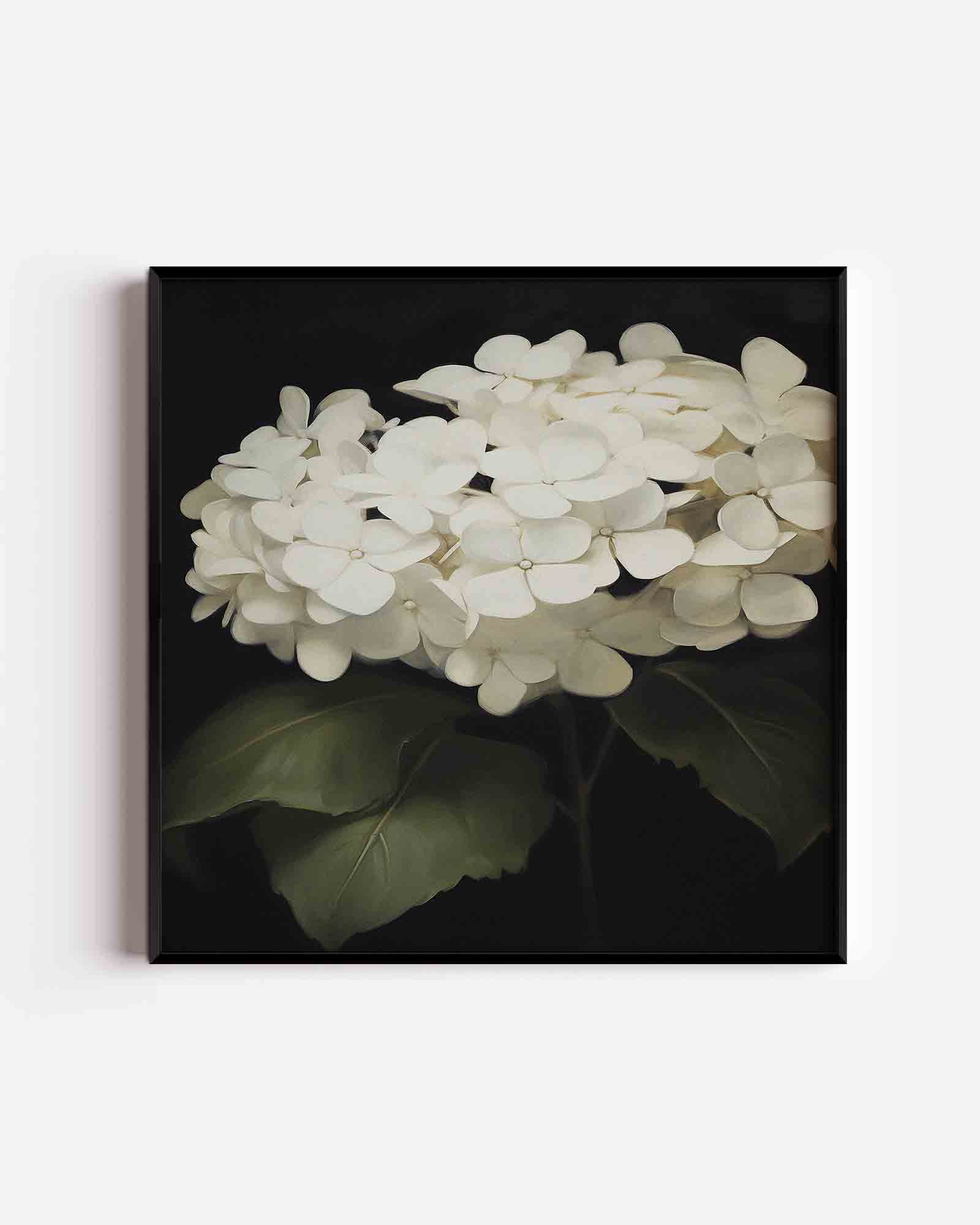 Witte bloemen Poster