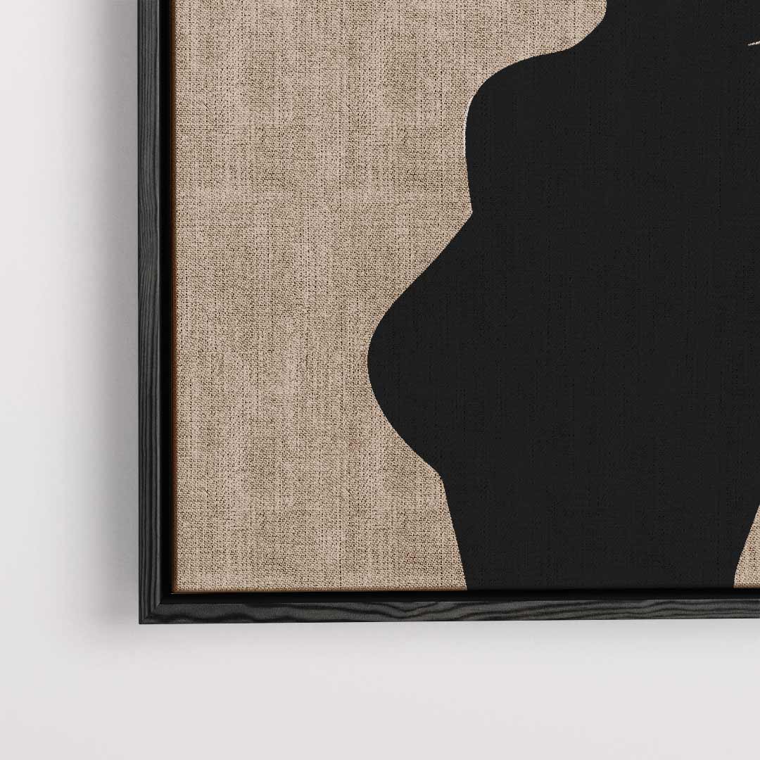 Elegante Vrouwelijke Silhouet Kunstwerk-canvas-dibond-plexiglas-wanddecoratie-WallArtistic