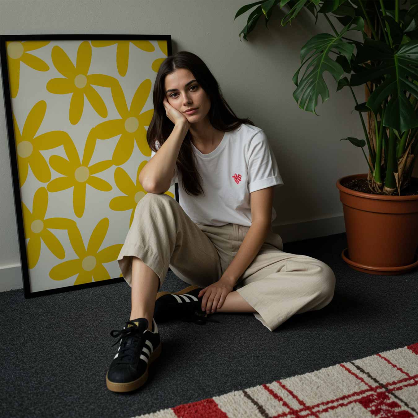 Zonnestralen Bloemenposter-WallArtistic