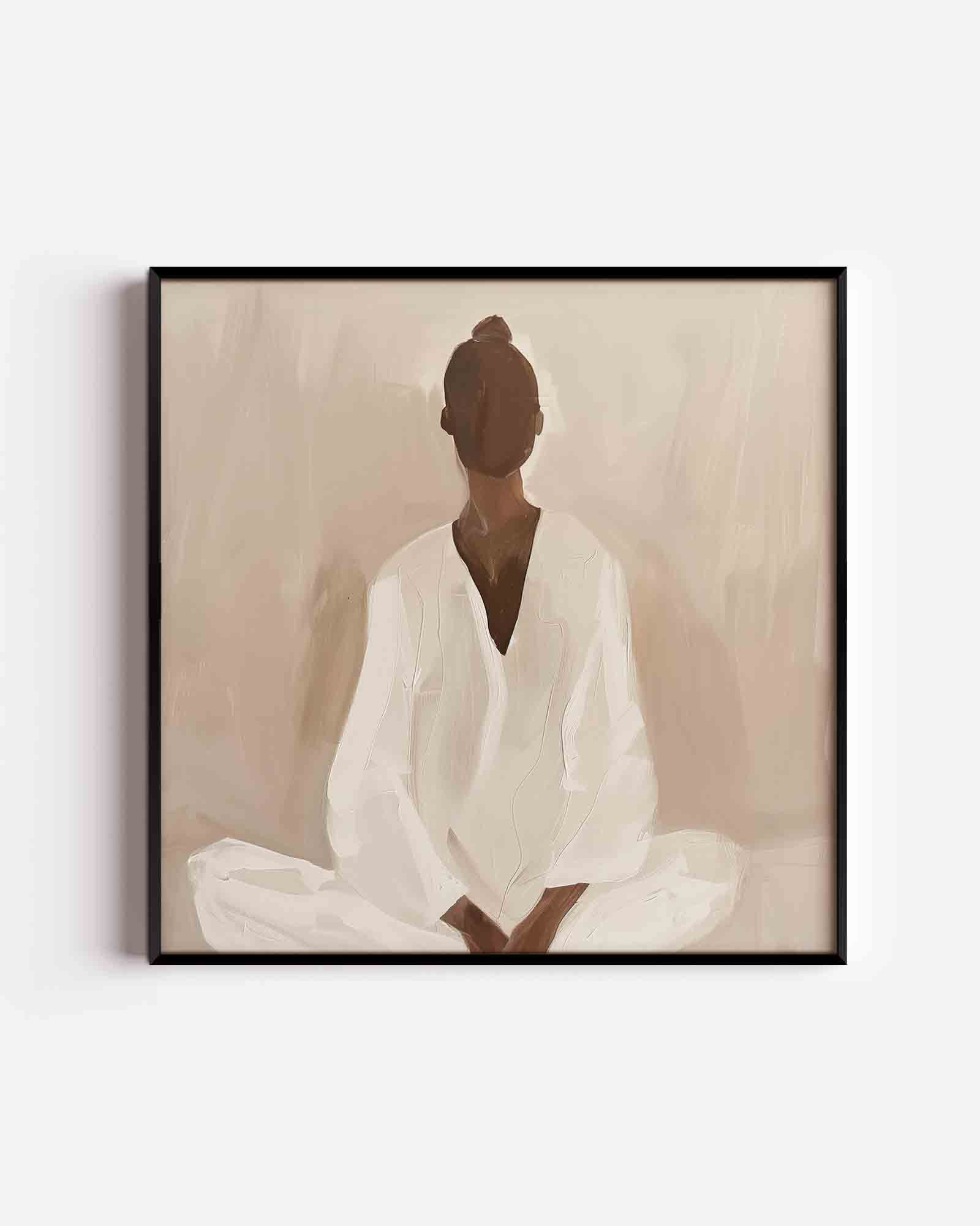 Zittende figuur Poster