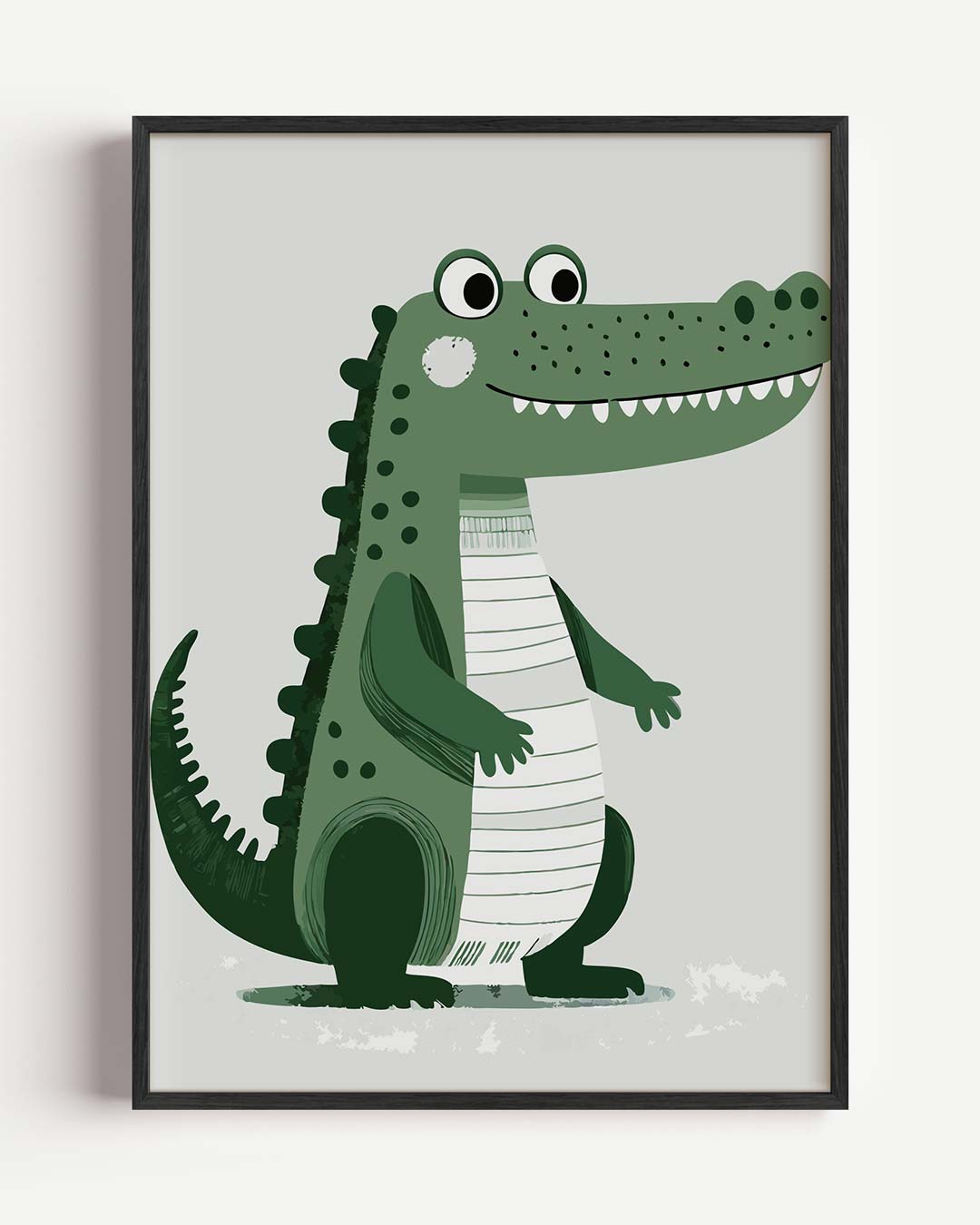 Vrolijke Krokodil Kinderkamerposter-WallArtistic