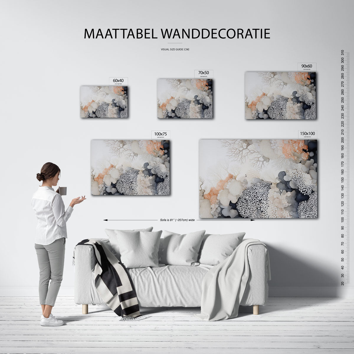 Organische vormen compositie Kunstwerk