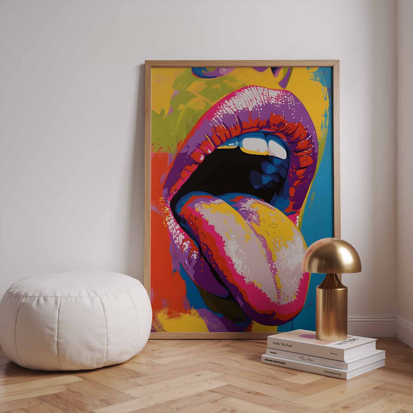 Kleurrijk Pop Art Lippenkunstwerk Poster-WallArtistic
