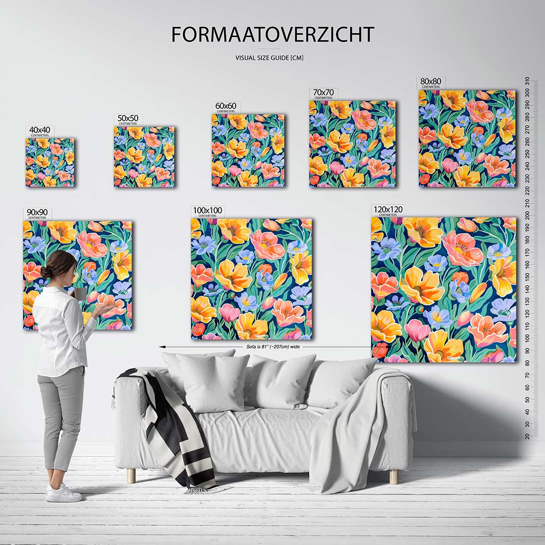 Bloemenexplosie Kunstwerk