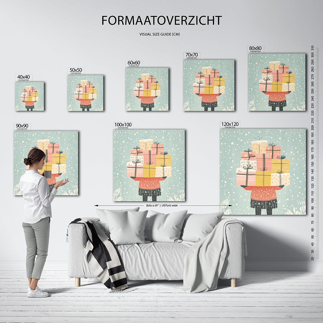 Vrolijke cadeaus Kunstwerk