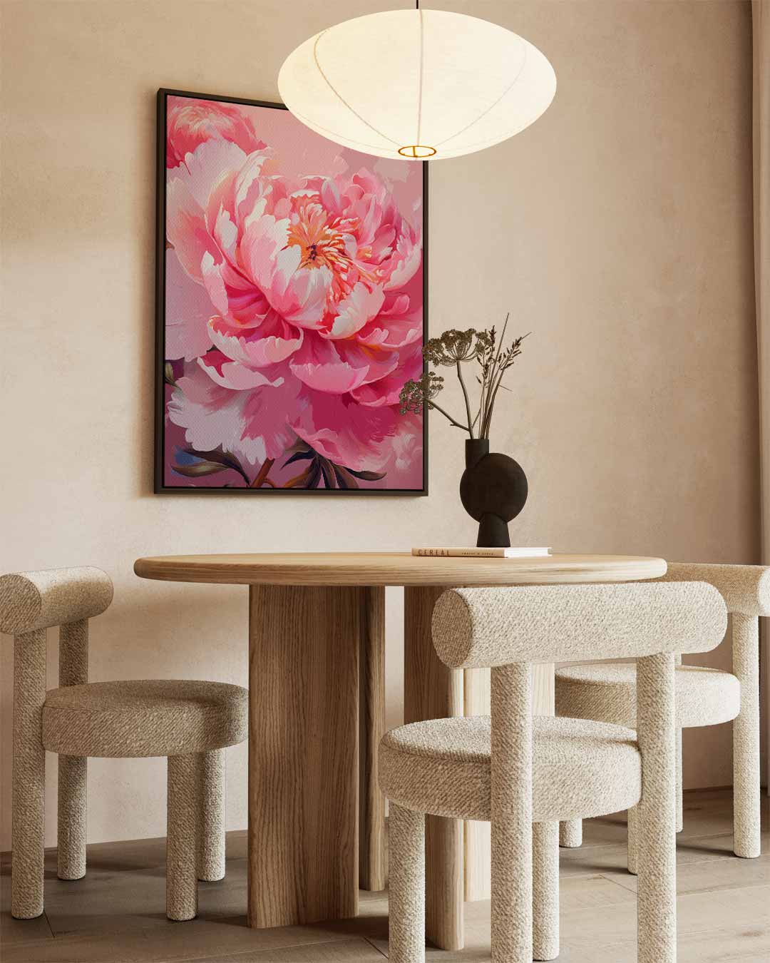 Bloeischoonheid in Roze Kunstwerk-canvas-dibond-plexiglas-wanddecoratie-WallArtistic