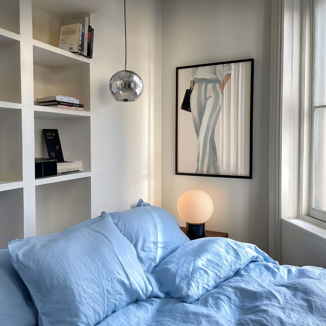 Stijlvolle Gestreepte Modeposter-WallArtistic