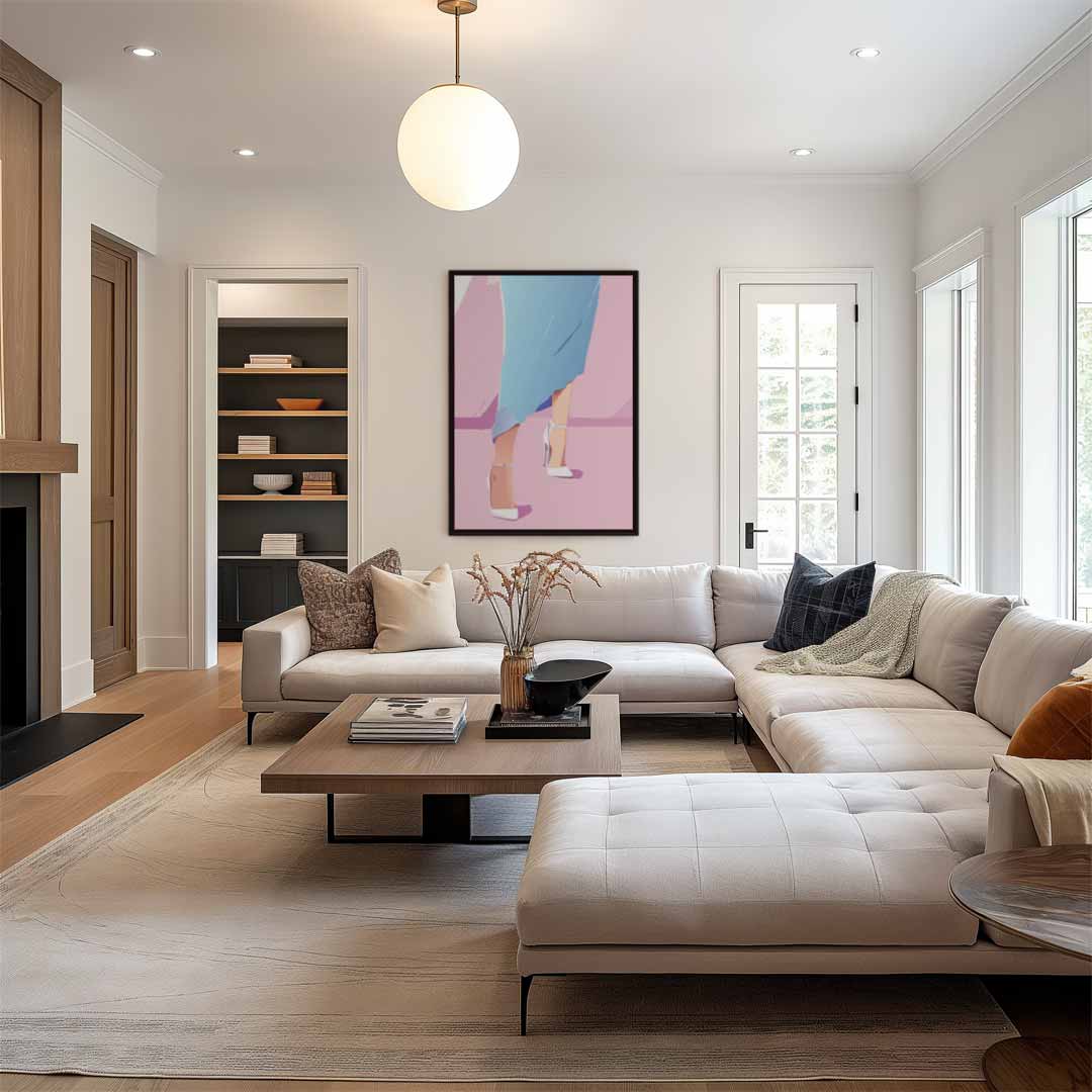 Elegantie in Pastel Kunstwerk-canvas-dibond-plexiglas-wanddecoratie-WallArtistic