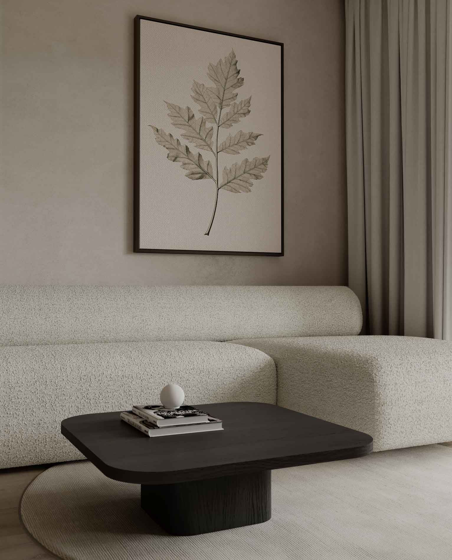 Botanische Elegantielijn Kunstwerk-canvas-dibond-plexiglas-wanddecoratie-WallArtistic