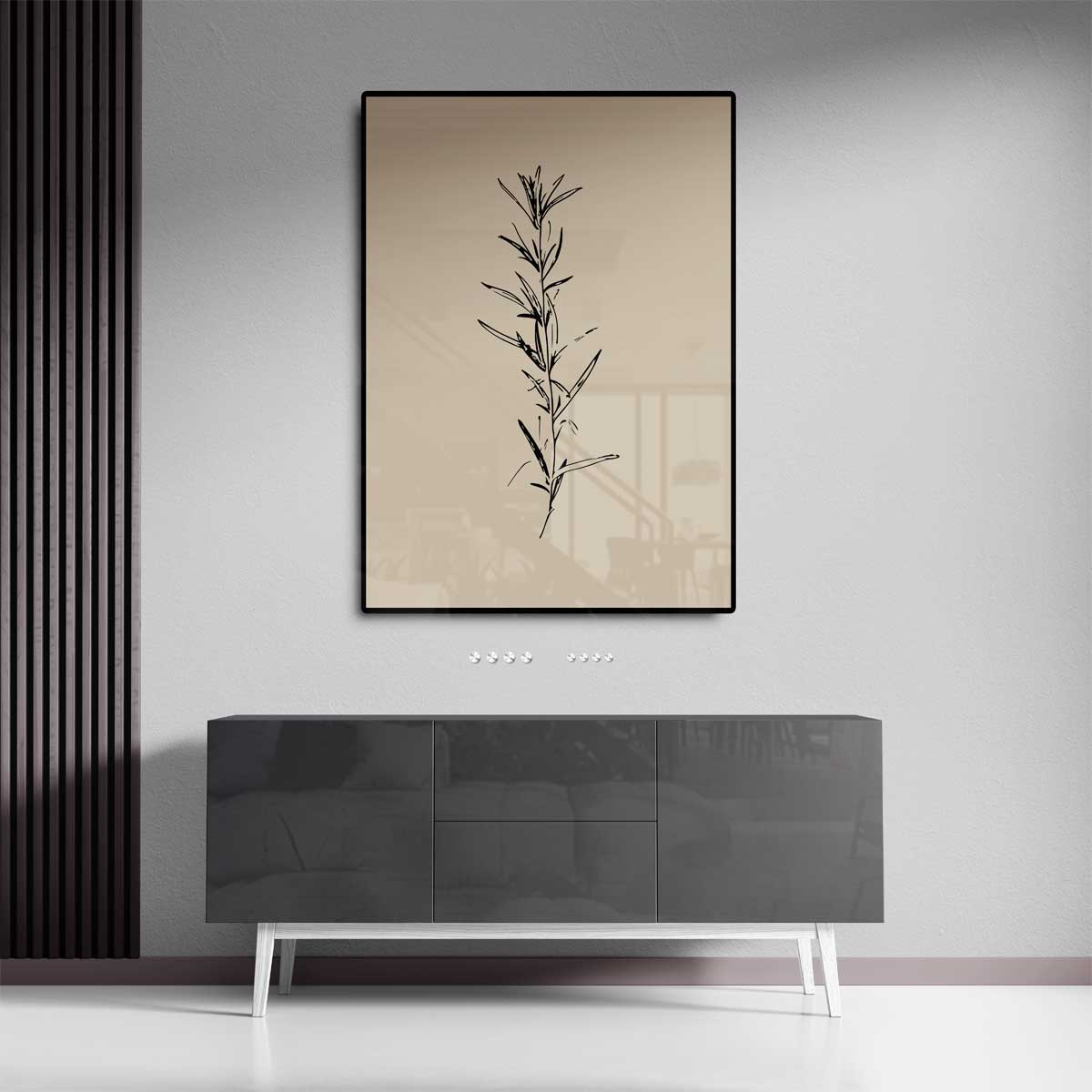 Elegante Botanische Schets Kunstwerk-canvas-dibond-plexiglas-wanddecoratie-WallArtistic