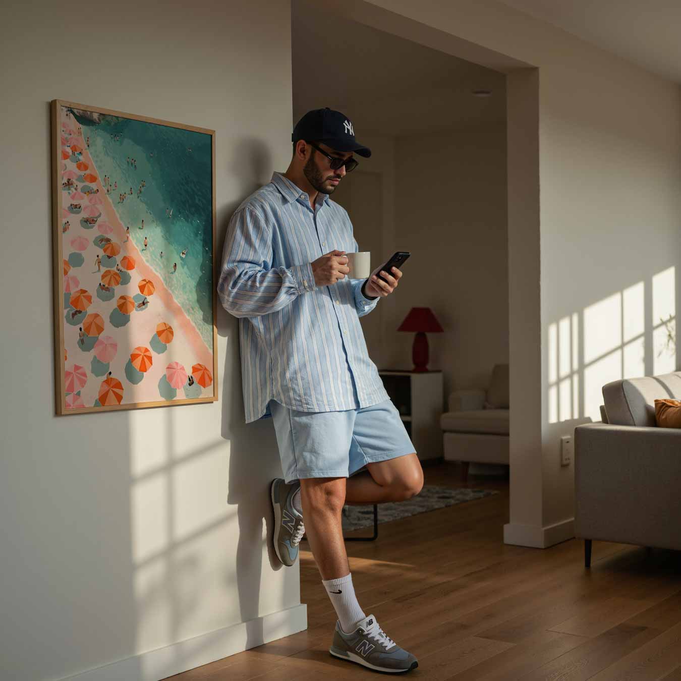 Zonnige Stranddag Poster-WallArtistic