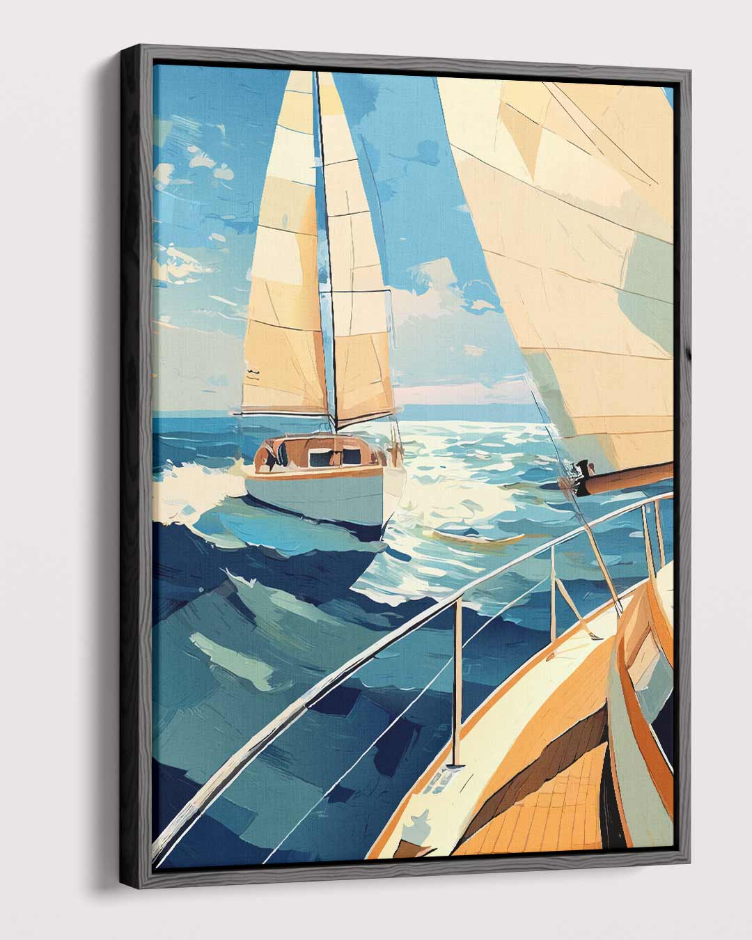 Zeilavontuur op Zee Kunstwerk-canvas-dibond-plexiglas-wanddecoratie-WallArtistic