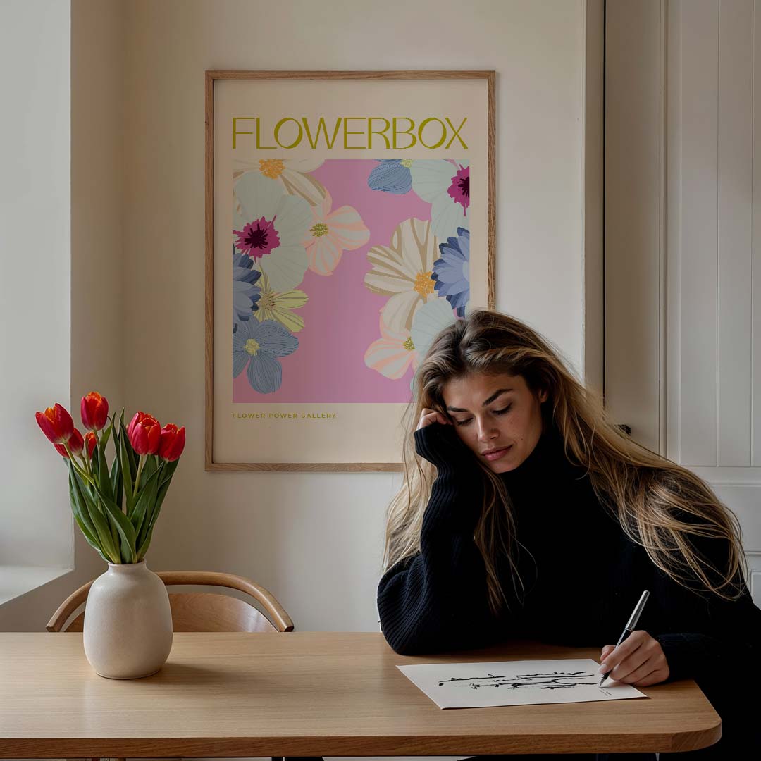 Vrolijke Bloemenpracht Poster-WallArtistic