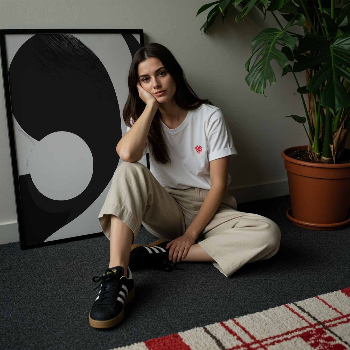 Abstracte Zwart-Wit Wandsierkunst Poster-WallArtistic