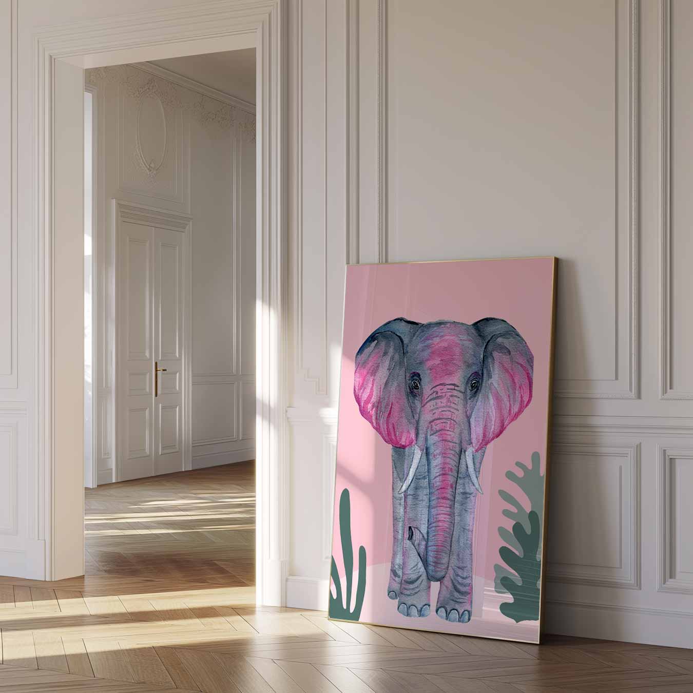 Olifant in Pastel Poster-WallArtistic
