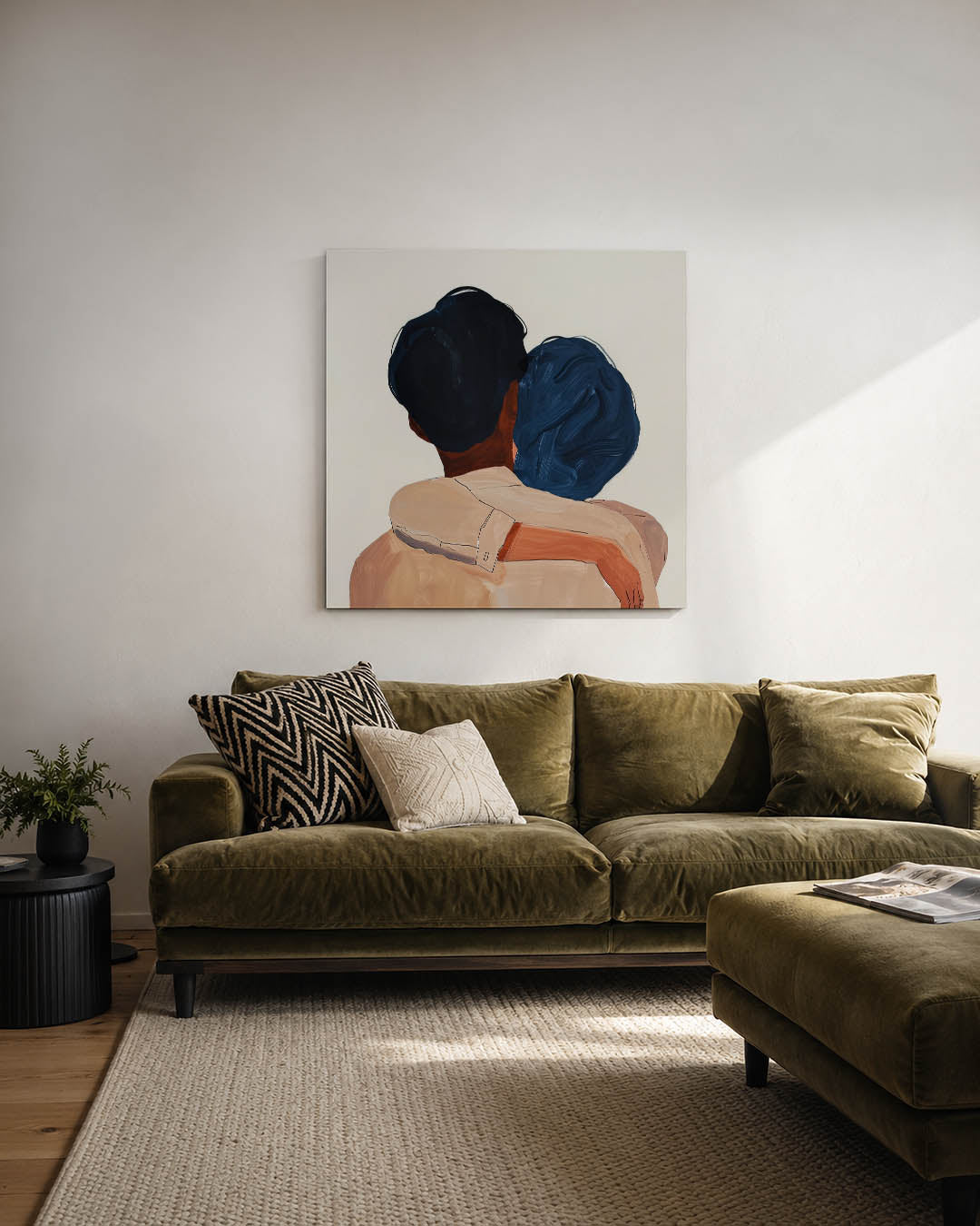 Intieme omhelzing Kunstwerk