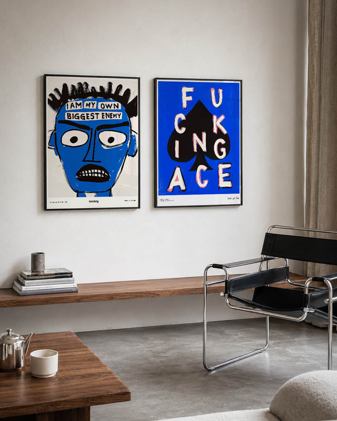 Expressieve gezichtsuitdrukking Posterset