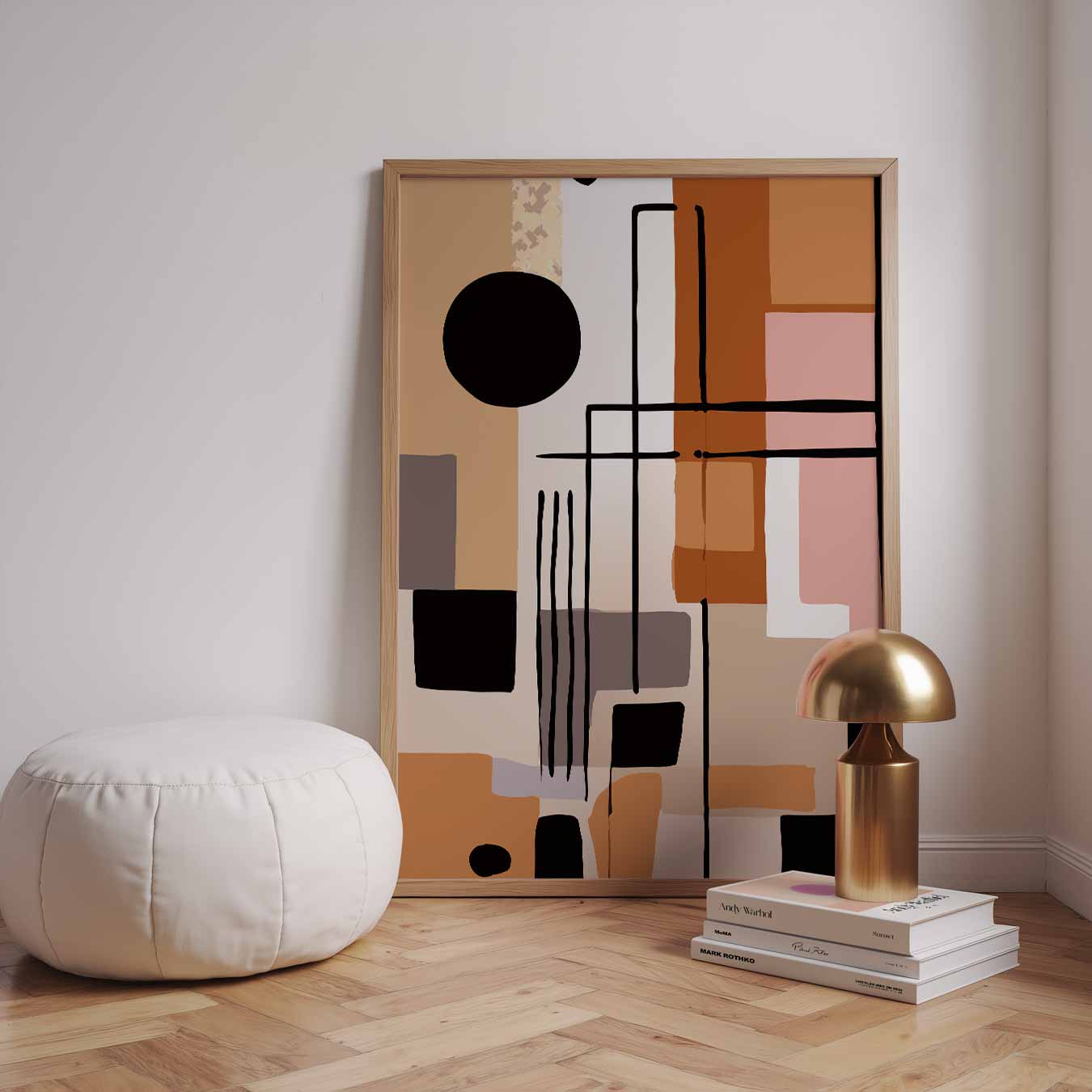 Moderne Abstracte Compositie Poster