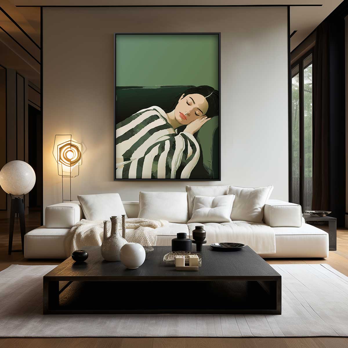 Rustgevende Slaap Kunstwerk-canvas-dibond-plexiglas-wanddecoratie-WallArtistic