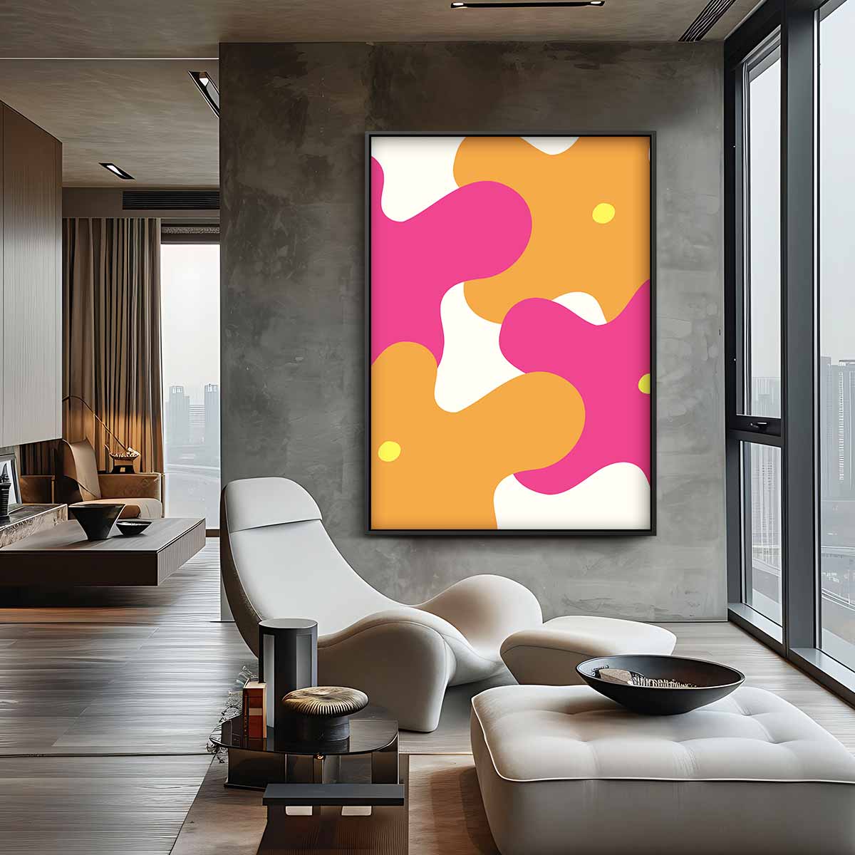 Vrolijke Kleurenexplosie Kunstwerk-canvas-dibond-plexiglas-wanddecoratie-WallArtistic