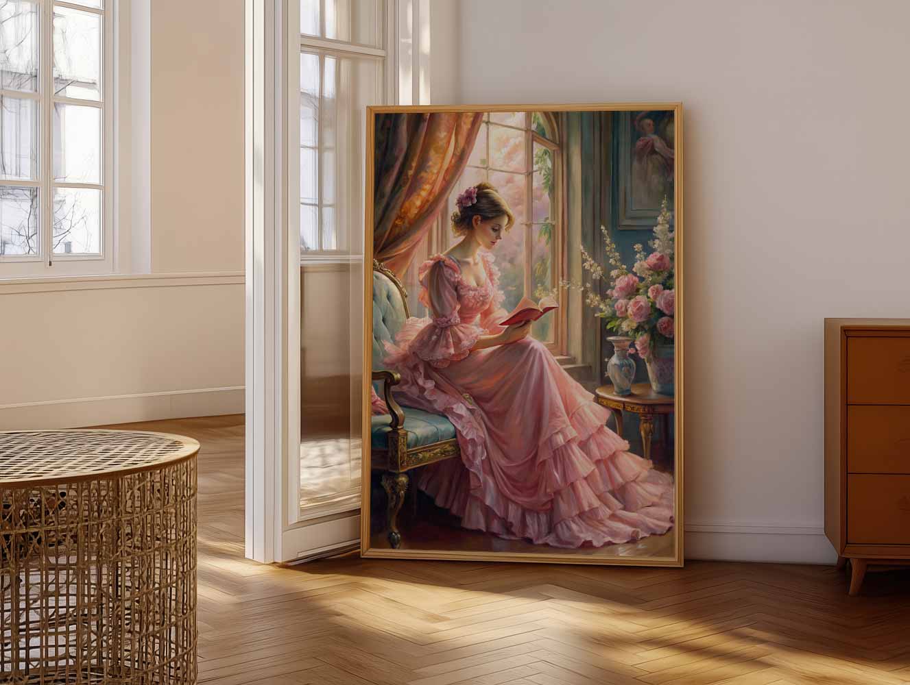 Romantische Lezende Dame Poster