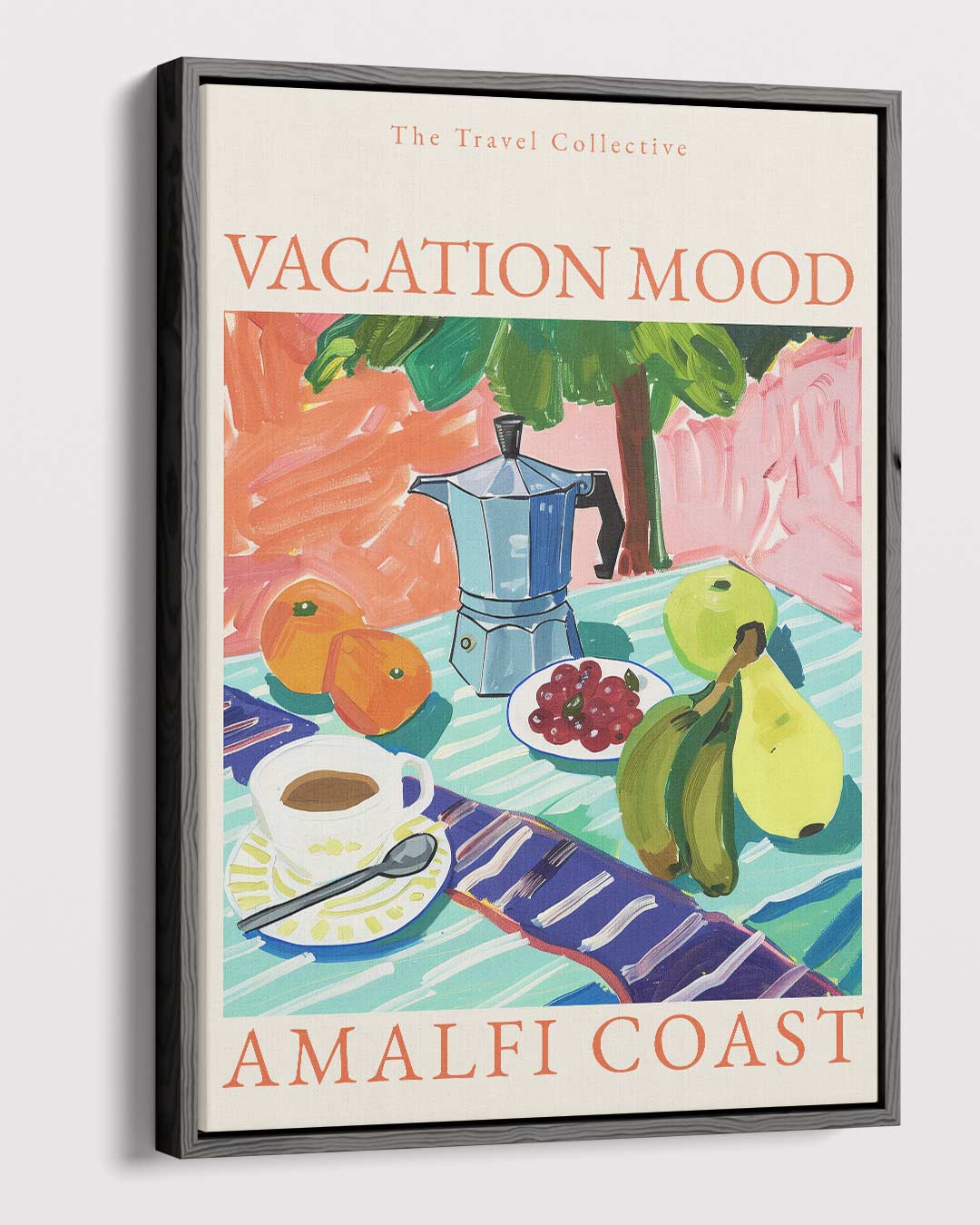 Vakantiestemming aan de Amalfikust Kunstwerk-canvas-dibond-plexiglas-wanddecoratie-WallArtistic