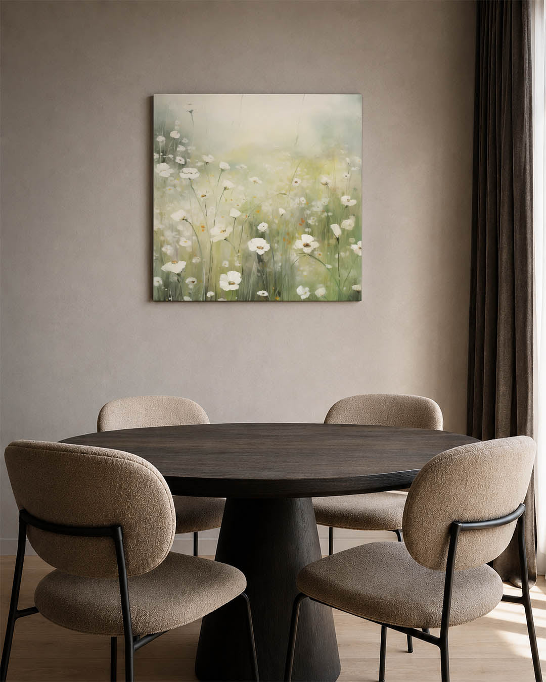 Dromerige bloemenweide Kunstwerk