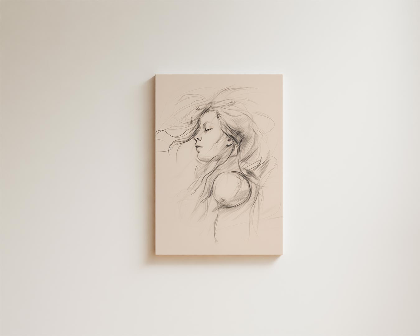 Dromerige Schets van Rust Kunstwerk-canvas-dibond-plexiglas-wanddecoratie-WallArtistic