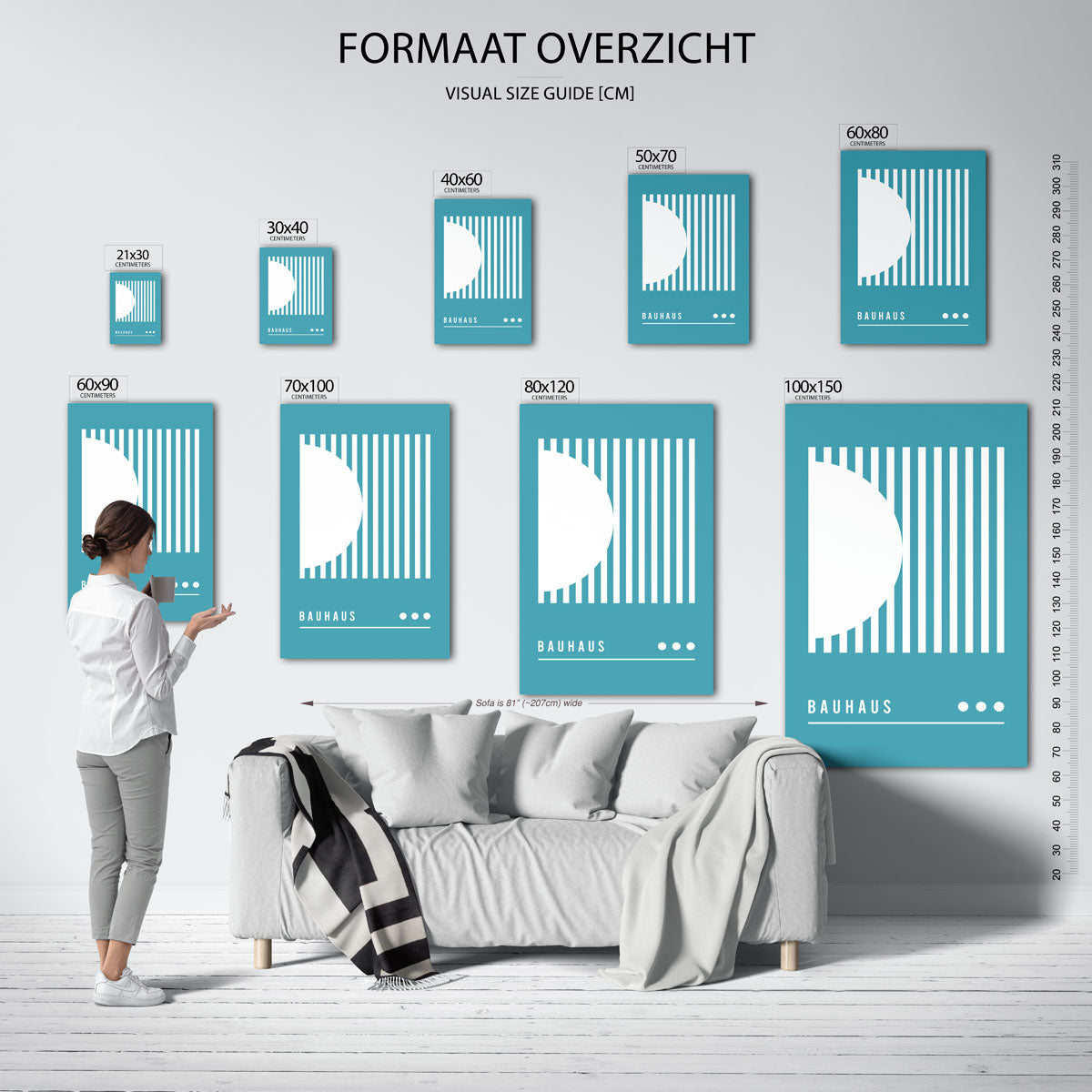 Lijnen en vlakkenspel Poster
