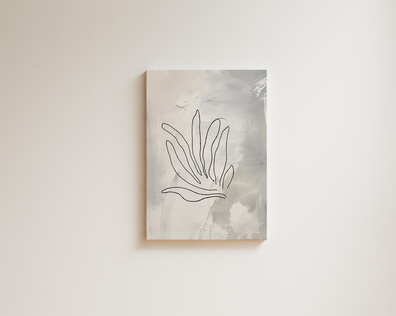 Organische Zwart-Wit Compositie Kunstwerk-canvas-dibond-plexiglas-wanddecoratie-WallArtistic