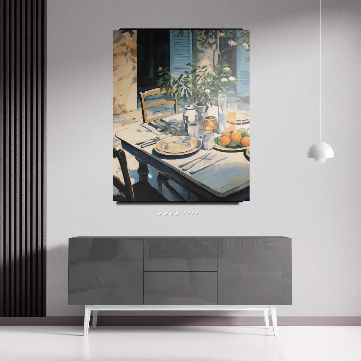 Zonovergoten Ontbijt in de Tuin Kunstwerk-canvas-dibond-plexiglas-wanddecoratie-WallArtistic