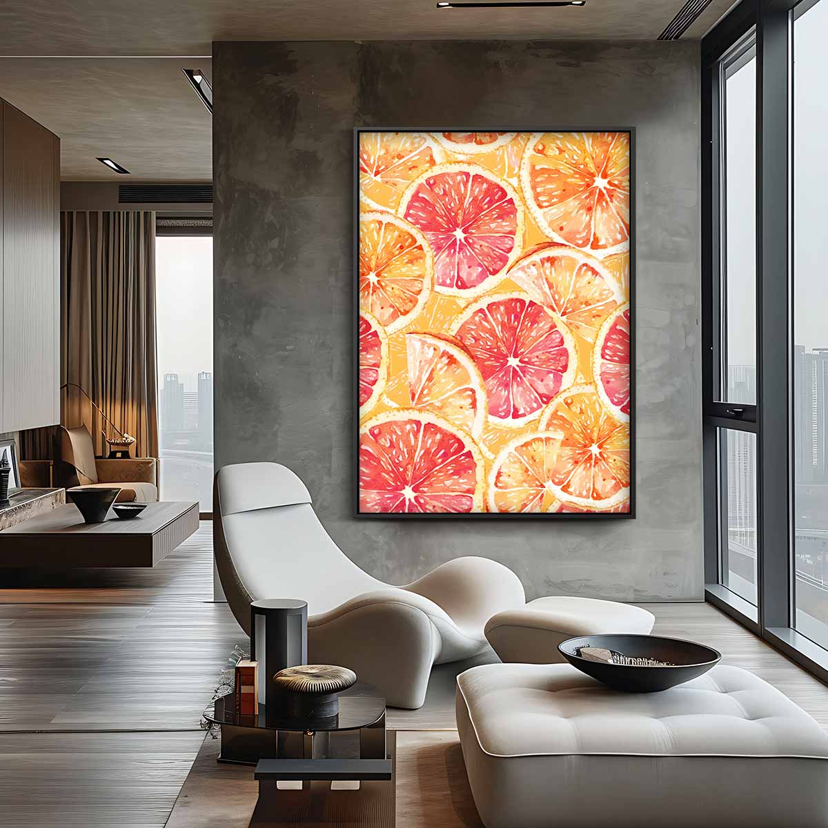Citrus Vibes Kunstwerk-canvas-dibond-plexiglas-wanddecoratie-WallArtistic