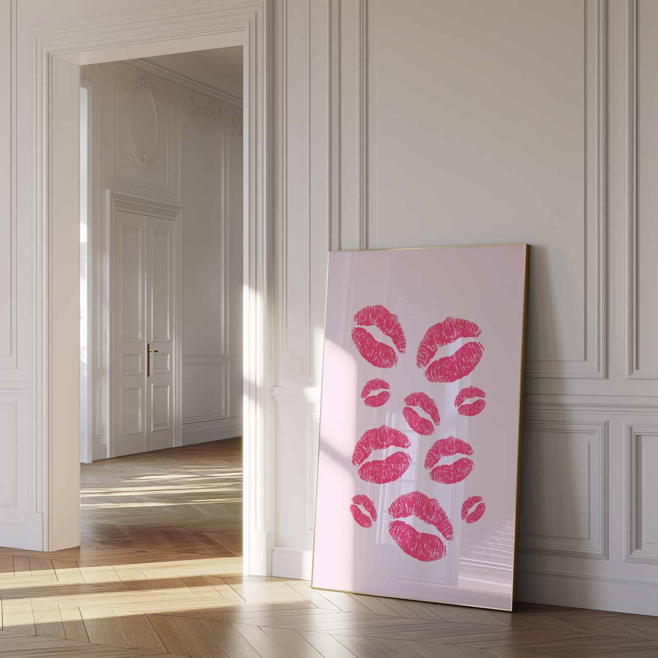 Speelse Lippenafdrukken Poster